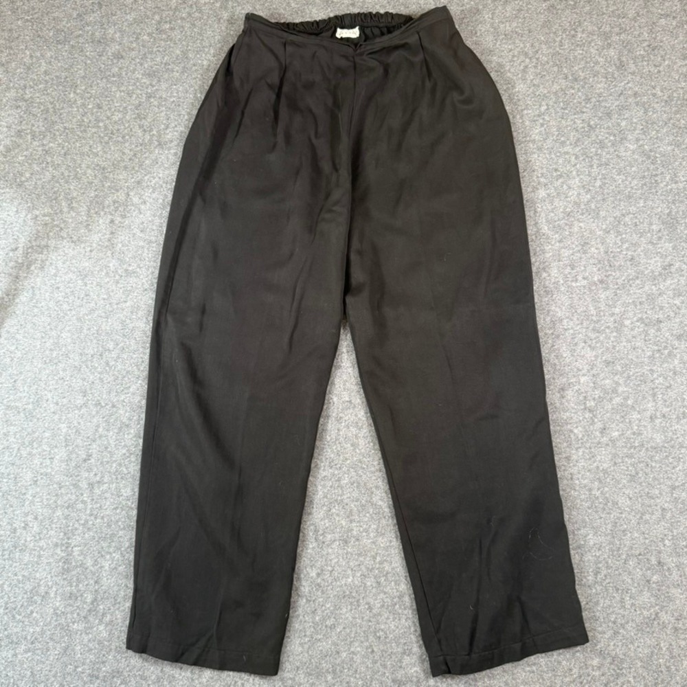 Bryn‎ Walker Black Tencel Wide Leg Pleated Trousers Mens Size Medium Made in USA